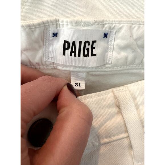 Paige white skyline boot jean pants 31 - Picture 5 of 6